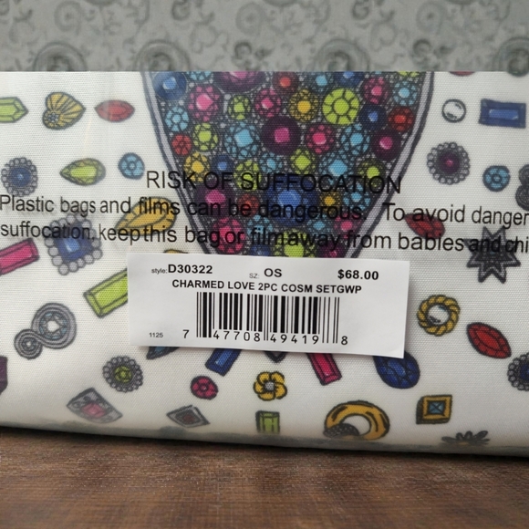 NWT Brighton Multicolor Love Cosmetic Pouch (Set Of 2) - Picture 3 of 3